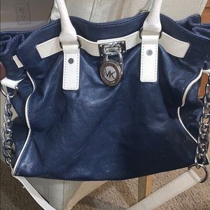 Michael Kors Navy Blue Leather Purse